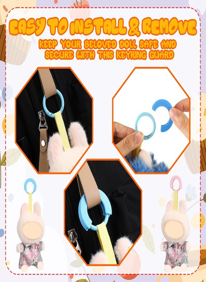 مجموعة حماية سلاسل مفاتيح الدمى متعددة الألوان من سيمجوينج، 5 قطع، لحماية الدمى مقاس 17 سم، حلقة مفاتيح 33 مم، تحافظ على قلادة الدمية القطيفة من الضياع والسرقة على الحقيبة، قفل حلقة ملون، إكسسوارات الدمى - Image 2